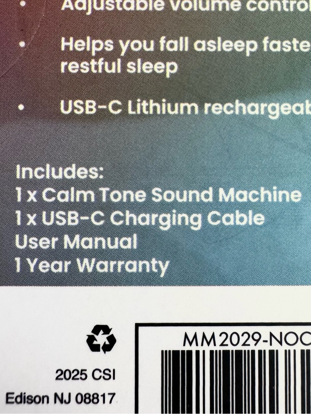 Brookstone Calm Tone Sound Machine Nightlight White Noise NWT - Picture 10 of 12